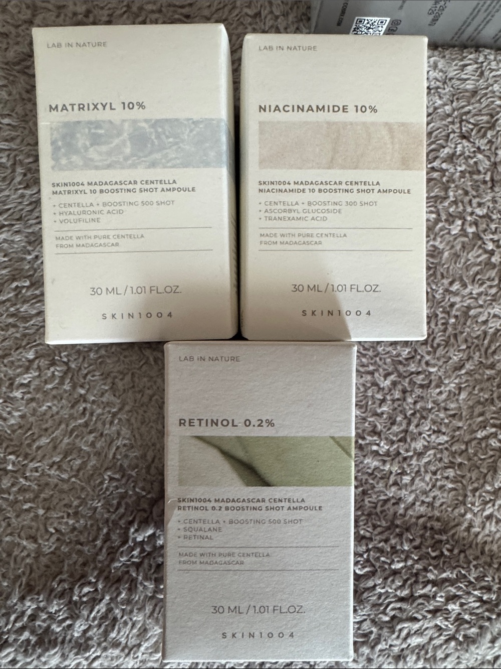 NIB SKIN1004 Lab in Nature Boosting Ampoule  3 Piece Set